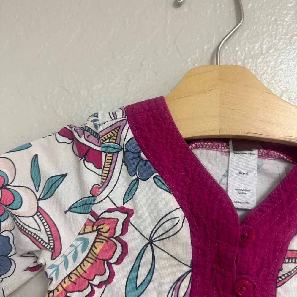 $18 ADD ON tea collection paisley‎ floral dress 4Y Zara Rylee + Cru Baby Gap